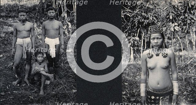 Sarawak: three Lirong boys and one girl, c1900. Creator: Unknown.