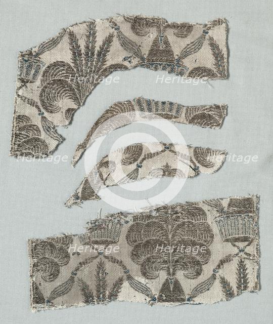 Silk Fragments, 1360-1399. Creator: Unknown.