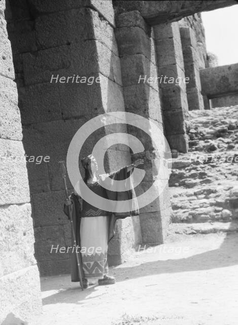 Kanellos dance group at ancient sites in Greece, 1929 Creator: Arnold Genthe.