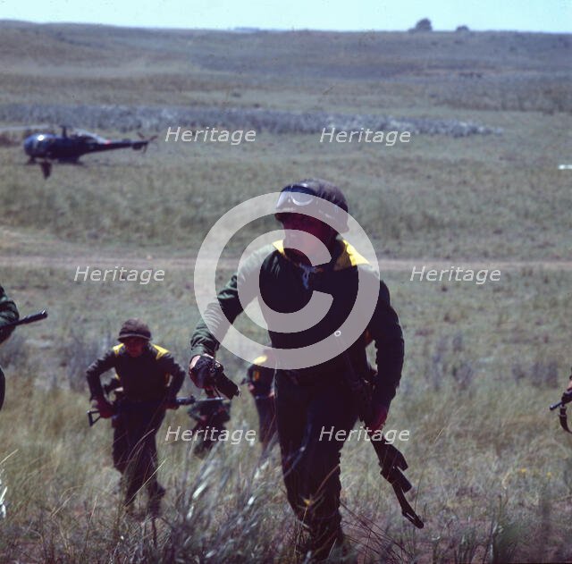 Troops, Falklands War, 1982. Creator: Luis Rosendo.