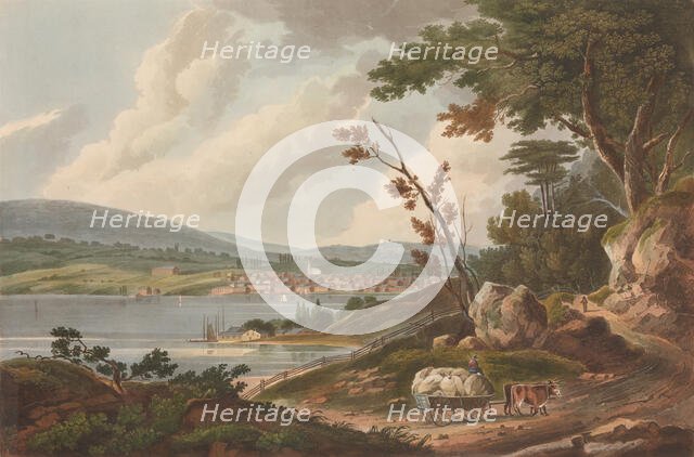 Newburg [Newburgh] (No. 14 of The Hudson River Portfolio), 1825. Creator: John Hill.