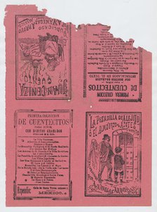 Covers for 'La Pesadilla de Alejito o el Almuerzo de Azotes' and 'Juan Ceniza', c..., ca. 1890-1910. Creator: José Guadalupe Posada.