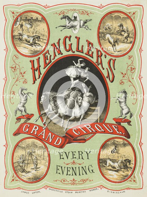 Hengler's Grand Cirque, Every Evening, c1886.  Creator: Unknown.