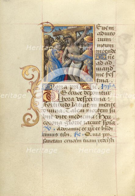 Descent from the Cross; Poncher Hours, about 1500. Creator: Master of Cardinal Bourbon.