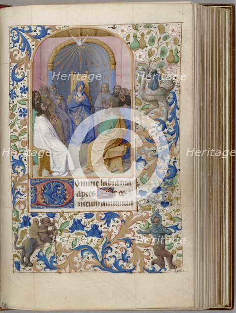 Pentecost (Book of Hours), 1450-1499. Artist: Fouquet, Jean (workshop)  