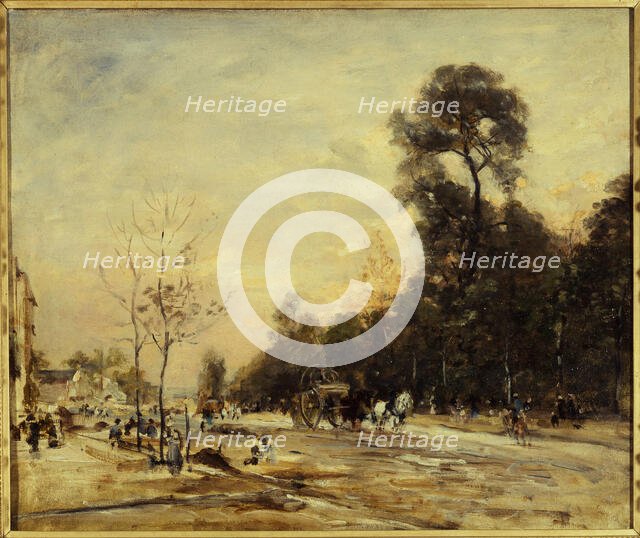 Route de la Revolt, in the evening, c1890. Creator: Henri Michel-Levy.