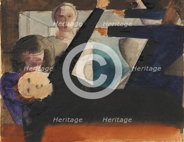 Zwiegespräch (Anklage), ca 1924-1925. Creator: Schlemmer, Oskar (1888-1943).