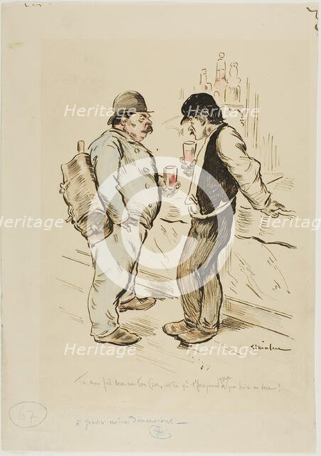 Tu nous fais _uer avec ton Csar, est-ce qui t'fera jamais gagner de quoi boire un verre!..., n.d. Creator: Theophile Alexandre Steinlen.