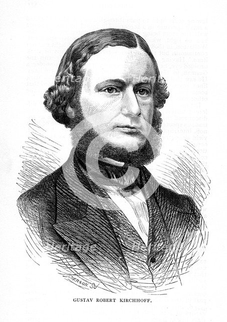 Gustav Robert Kirchhoff, German physicist, 1873. Artist: Unknown