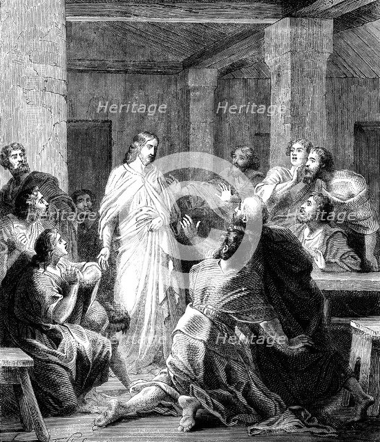 Jesus Christ appearing to his disciples after his resurrection. Artist: Unknown