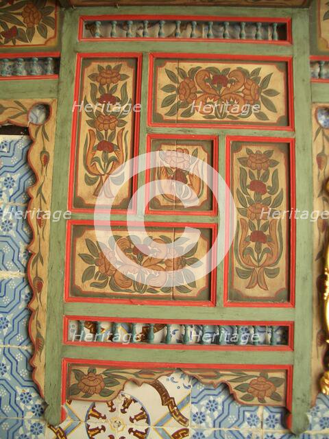 Painted wood interior, Dar Essid Museum, Sousse, Tunisia, 2009.  Creator: Amanda Waite.