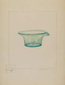 Glass Dish, c. 1937. Creator: Michael J. Miceli.