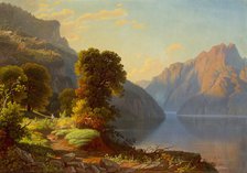 A View of a Lake in the Mountains (image 1 of 2), between c1856 and c1859. Creator: George Caleb Bingham.