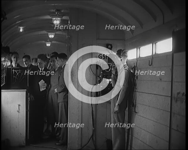 Radio Operator on a Train, 1931. Creator: British Pathe Ltd.