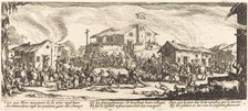 Plundering and Burning a Village, c. 1633. Creator: Jacques Callot.