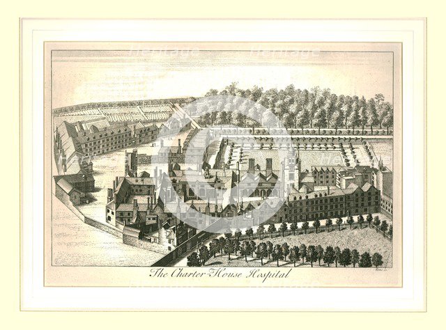 'The Charter House Hospital', c1750. Creator: William Henry Toms.