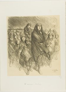The Belgian Exodus, 1915. Creator: Theophile Alexandre Steinlen.