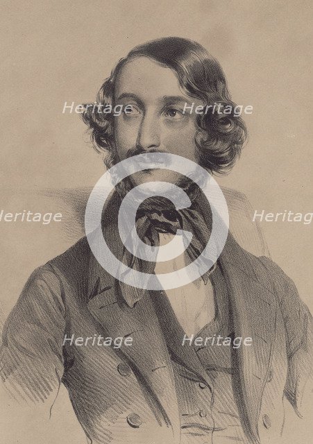 Portrait of the composer Heinrich Wilhelm Ernst (1814-1865), 1840.