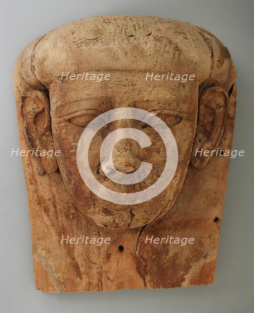 Sarcophagus Cover (Head Portion), Late Period (724-333 BCE). Creator: Unknown.