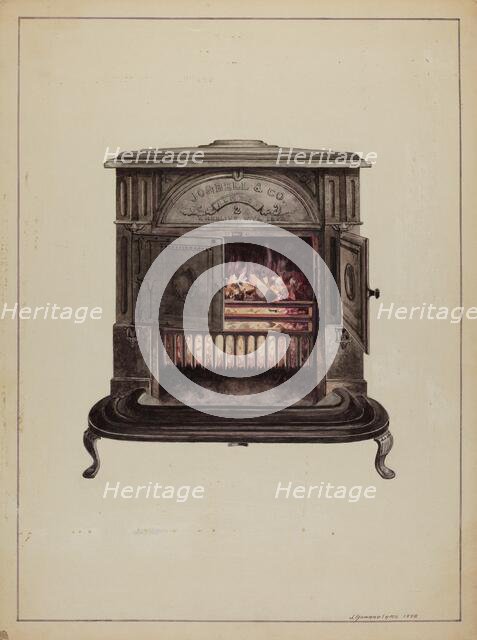 Franklin Stove, 1938. Creator: J. Howard Iams.