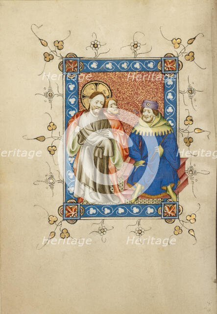 Christ before Pilate; Book of Hours, about 1405-1410. Creator: Masters of Dirc van Delf.