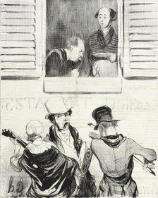 Ventre affamé n'a pas d'oreilles, 1840. Creator: Honore Daumier.