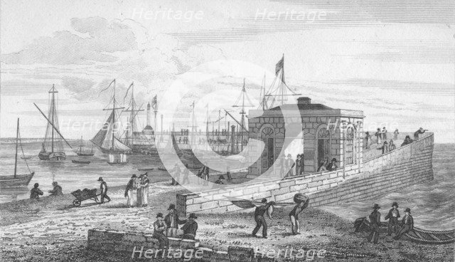 'Droit Office & Pier', 1820. Artist: John Shury.