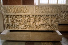 Roman sarcophagus with the legend of Selene and Endymion, 230-235 AD. Artist: Unknown