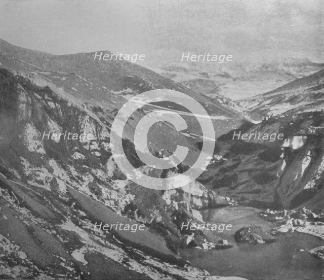 'A Steep Gully Cut By The Alph River Through The Koettlitz Glacier', c1911, (1913). Artist: Frank Debenham.