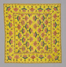 Needlework Cover, India, 19th century. Creator: Unknown.