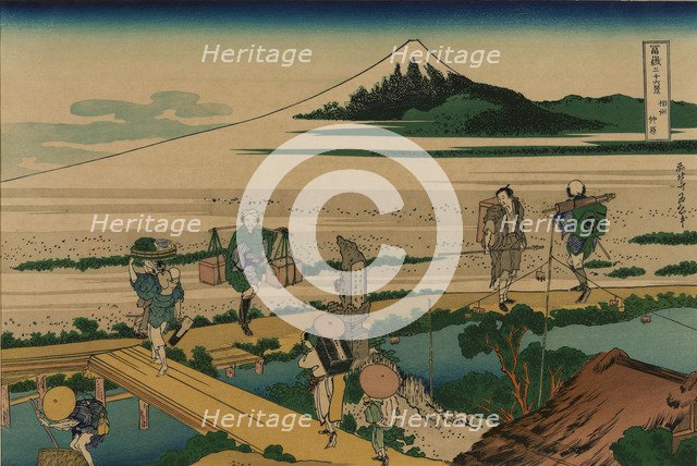 Nakahara in the Sagami province (from a Series "36 Views of Mount Fuji"), 1830-1833.