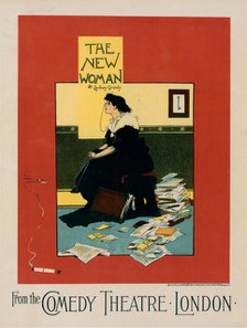 Affiche anglaise pour le Comedy Theatre, "The New Woman", c1897. Creator: Albert George Morrow.