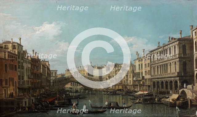 The Grand Canal with the Rialto Bridge from the South, 1740.