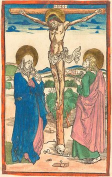 Christ on the Cross Between the Virgin and Saint John, 1493. Creator: Albrecht Durer.