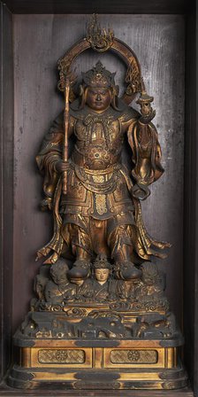 Figure: within a closed shrine, Edo period, late 17th century. Creator: Unknown.