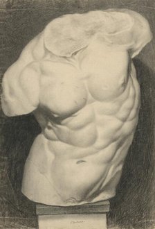 Study of a torso cast, 1856/1859. Creator: Frantisek Klimkovic.