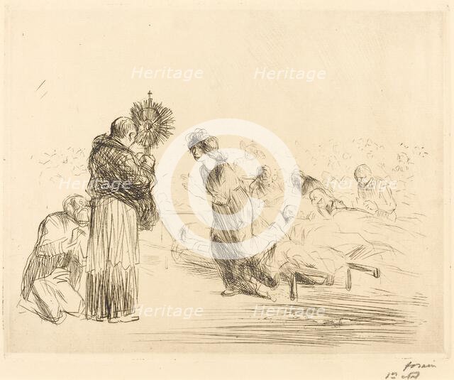 The Miracle before the Blessed Sacrament (fourth plate), 1912/1913. Creator: Jean Louis Forain.