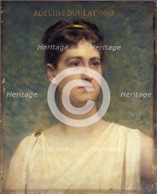 Adeline Dudlay (1858-1934), member of the Comédie-Française, 1885. Creator: Aime Morot.
