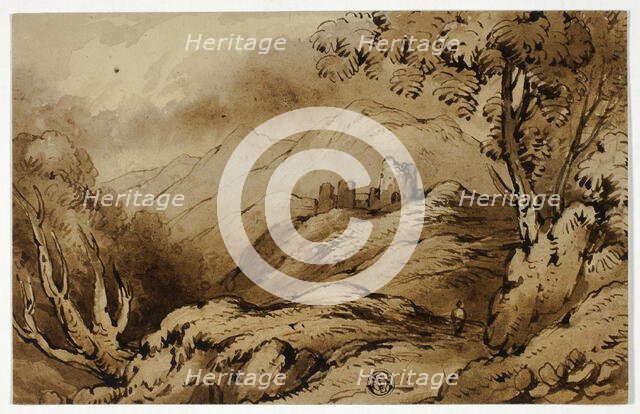 Mountainous Landscape with Ruins, n.d. Creator: James Robertson.