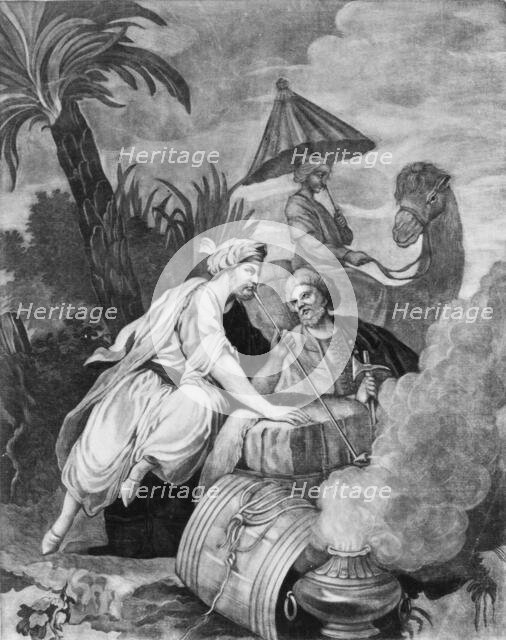 Asia! Thy trade, thy silks and spicy stores, But ill compensate for a Land of Slaves, ..., ca. 1760. Creator: James Moore.