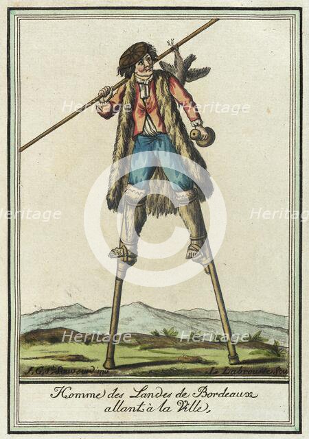 Costumes de Différent Pays, 'Homme des Landes de Bordeaux Allant à la Ville', c1797. Creator: Jacques Grasset de Saint-Sauveur.