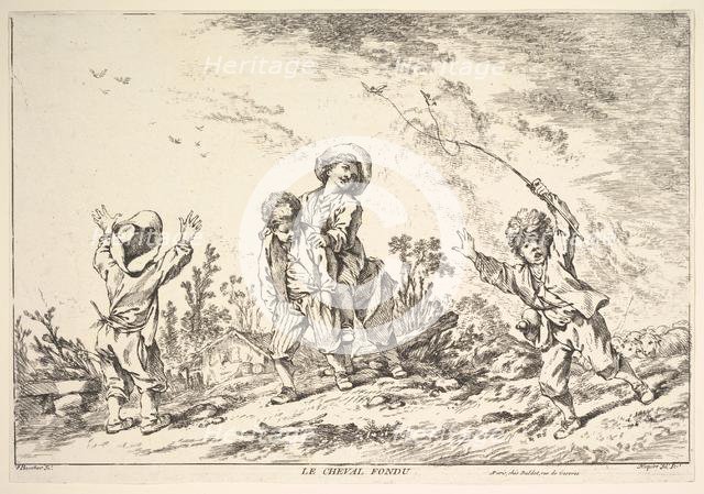 Leapfrog, mid to late 18th century. Creator: Jacques Gabriel Huquier.