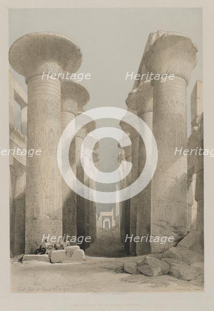 Egypt and Nubia, Volume I: Thebes, Great Hall at Karnac, 1848. Creator: Louis Haghe (British, 1806-1885); F.G.Moon, 20 Threadneedle Street, London.
