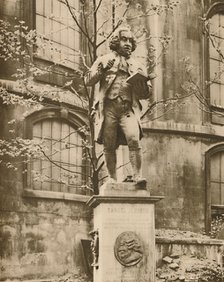 'Dr. Johnson on his Pedestal, Whence He Can See Fleet Street', c1935. Creator: Donald McLeish.
