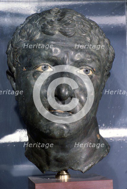 Bronze Greek Portrait head of a man, late Hellenistic Period, c1st century BC.  Artist: Unknown.