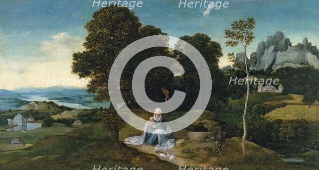 Landscape with the Rest on the Flight into Egypt, 1518. Creator: Joachim Patinir.