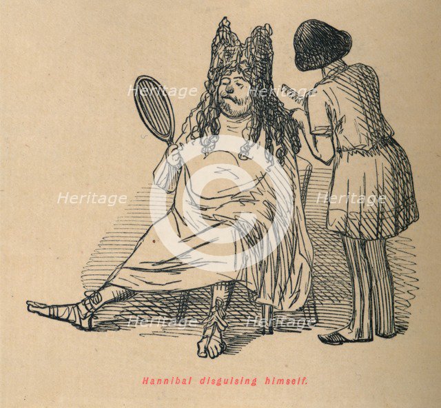 'Hannibal disguising himself', 1852. Artist: John Leech.