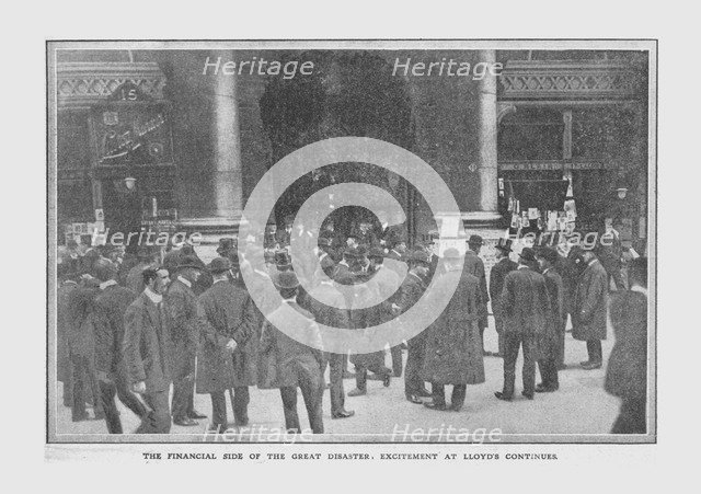 'The Financial Side of the Great Disaster, Excitement at Lloyd's Continues', April 20, 1912. Creator: Unknown.