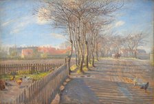 Country Lane with Trees. Kastrup, 1891. Creator: Theodor Esbern Philipsen.