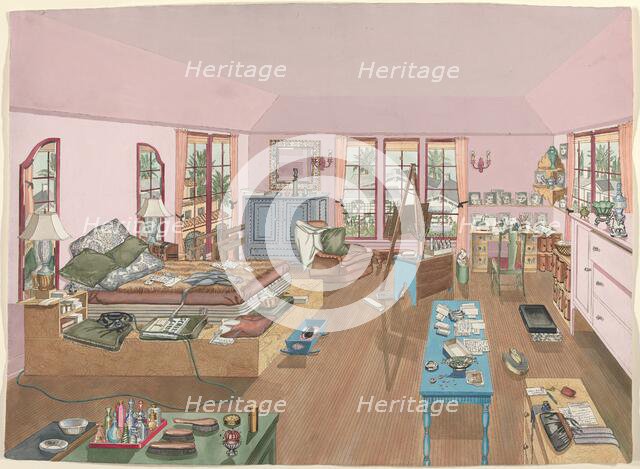 Bedroom, 1940, 1935/1942. Creator: Perkins Harnly.